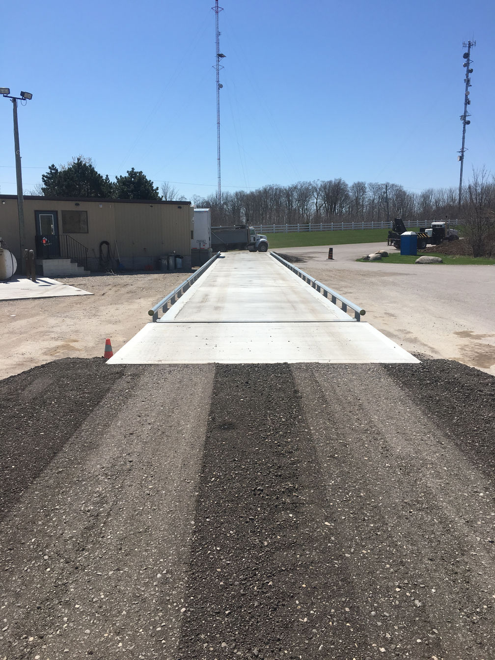 Weigh scale installation in Woodstock Ontario. Project photo.