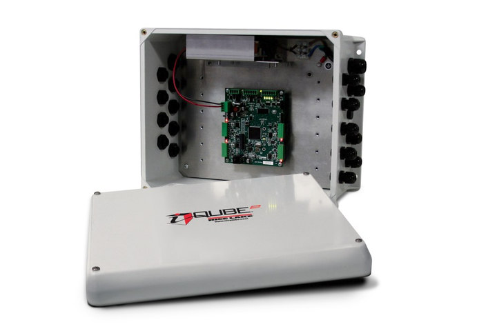 An open iQUBE²® Digital Diagnostic Junction Box by Rice Lake